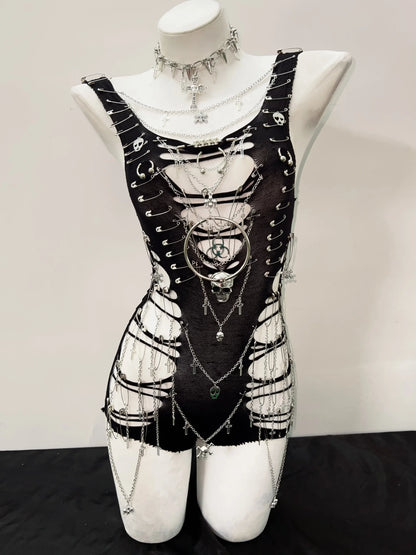 Gothic Tank Tops Punk Tops y2k fashion Cross Tops bustier top y2k crop tops gothic clothes Skull top fairy grunge y2k clothes