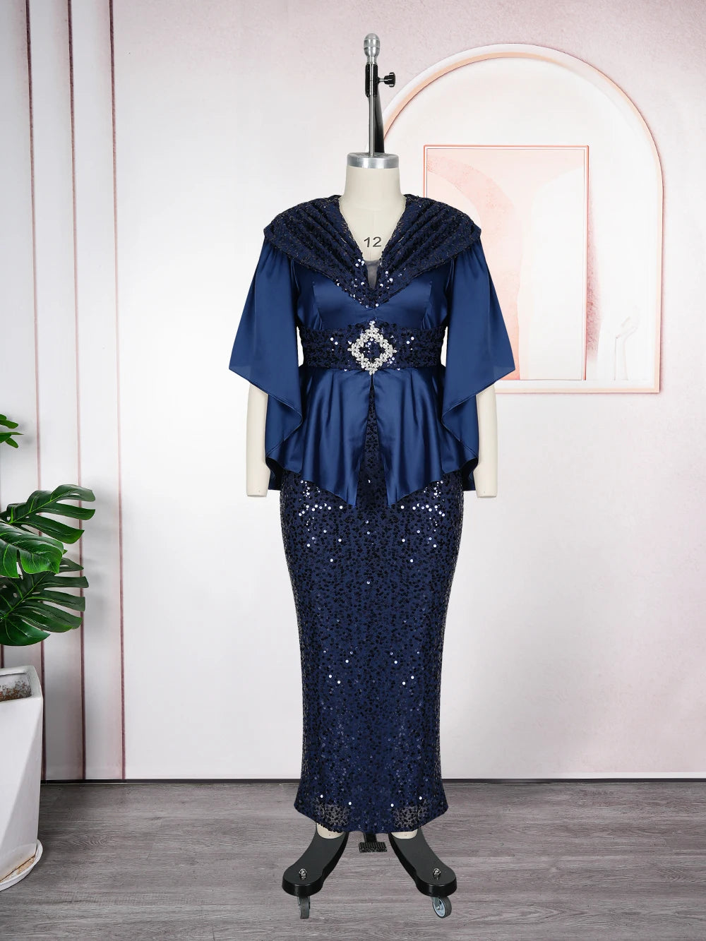 Plus Size Evening Dresses for Women African Luxury Gown Elegant Turkey Muslim Wedding Party Long Dress Ankara Sequin Robe 2026