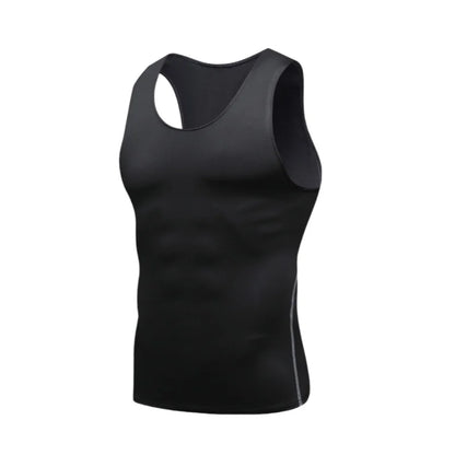 Men's Gyms Clothing Sports Fitness Tank Top Quick Dry Vest Workout Running Sportswear Tops Round Neck Sports Shirt