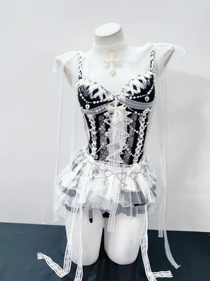 vintage tops  fairy grungey2k crop topLolitaTank Tops Kawaii Tank Tops Gothic Tank Tops gothic clothes e girl clothes Lace Tops