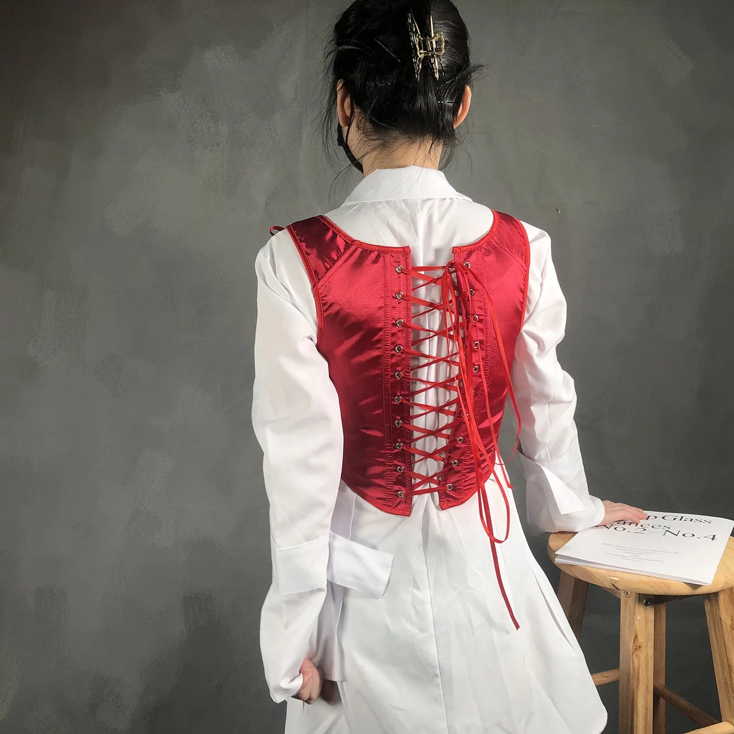 Corset Tops for Women Renaissance Boned Overbust Bustier Corset Top