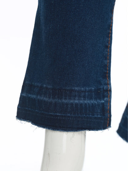Pregnant Women High Waist Support Belly Jeans Maternity Hip Lifting Elastic Denim Pants Daily Work Wear Streetwear Loungewear