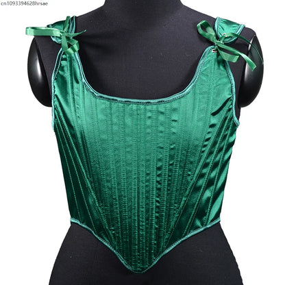Corset Tops for Women Renaissance Boned Overbust Bustier Corset Top