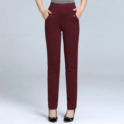 Women Pants 2023 Spring Fall  Straight Pants Slim Casual Female Stretch Trousers black fashion Jeans office Trousers  joggers