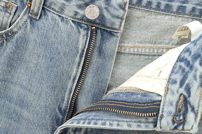 ETJ Wide-leg high-waisted jeans  women's classic everything with five pockets washed soft comfortable ultra-long jeans6045022