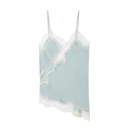 MUJER Women's Tops Black Lace Top Female Sexy Backless Tops for Women Camisole Sleeveless Tops Woman Coquette Tanks Camis Tops