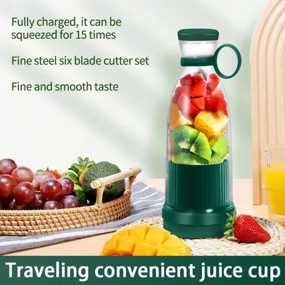 Portable Electric Juicer Cup 6 Blades USB Milkshake Blender Mini Fruit Milk Mixer Fresh Juice Sport Bottle for On-the-Go