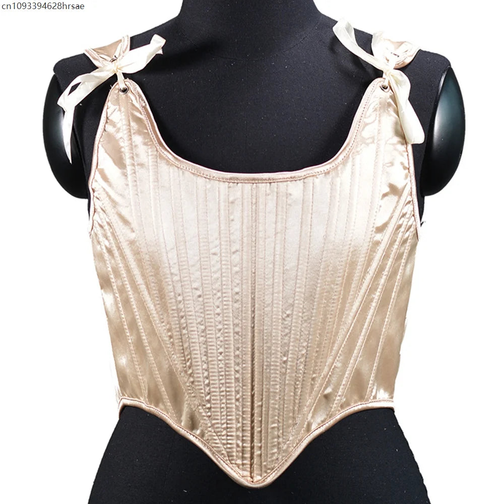 Corset Tops for Women Renaissance Boned Overbust Bustier Corset Top