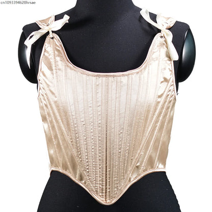 Corset Tops for Women Renaissance Boned Overbust Bustier Corset Top