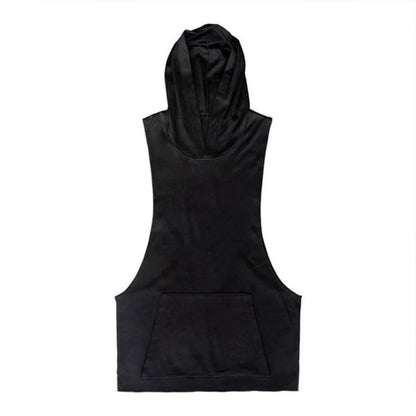 No Bust Limit Gyms Clothing Mens Bodybuilding Hooded Tank Top Cotton Sleeveless Vest Sweatshirt Fitness Workout Sportswear Tops