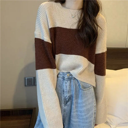 Tops Sweaters For Women With Headings Ladies Sweater Pullover Cropped Autumn 2025 Trend Cute Kawaii Black Knitted High Quality