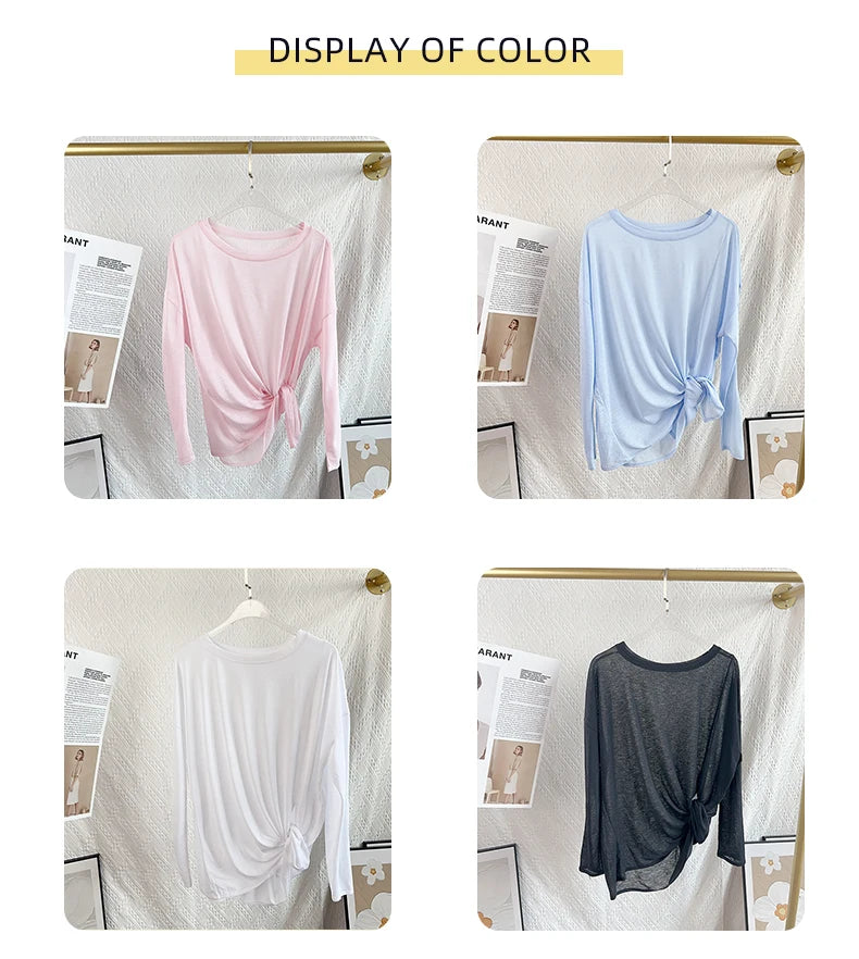 Women's Gym Clothing Summer Yoga Shirts & Blouses Fitness Sport Running T-shirt Female Short Sleeve Workout Tops Long Sleeve👚