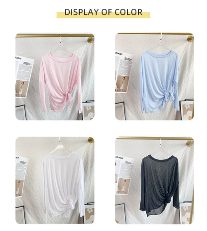 Women's Gym Clothing Summer Yoga Shirts & Blouses Fitness Sport Running T-shirt Female Short Sleeve Workout Tops Long Sleeve👚