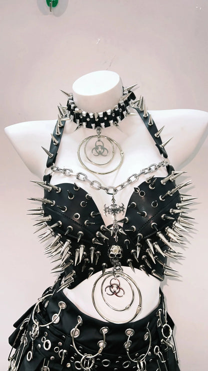 Rivet Tank Tops  Gothic Tank Tops Punk Tank Tops y2k clothes y2k crop top gothic clothes Skull top vintage tops  y2k fashion