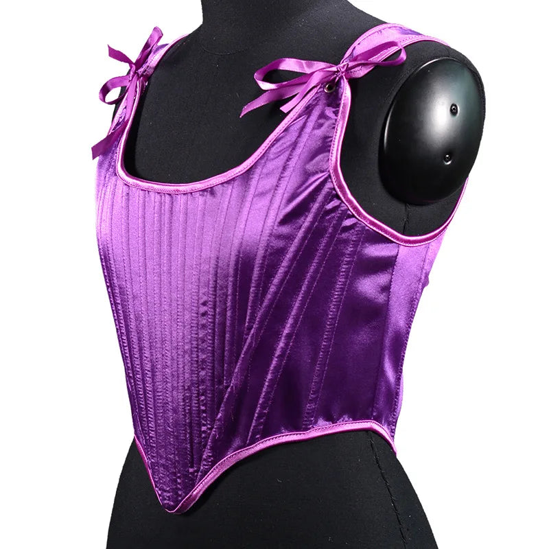 Corset Tops for Women Renaissance Boned Overbust Bustier Corset Top