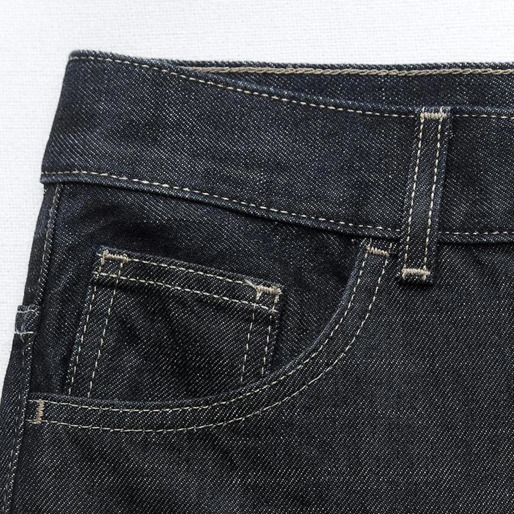 Women's New High-Waisted Jeans Slim High-Waisted Trailing Trousers Rolled Leg Loose Jeans Fashion Casual Wide-Leg Jeans