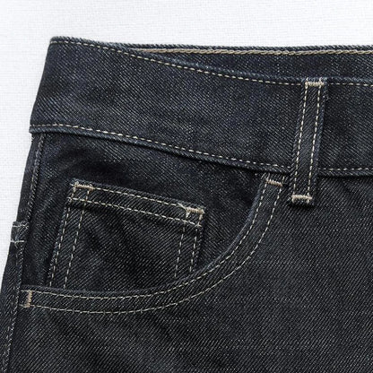 Women's New High-Waisted Jeans Slim High-Waisted Trailing Trousers Rolled Leg Loose Jeans Fashion Casual Wide-Leg Jeans