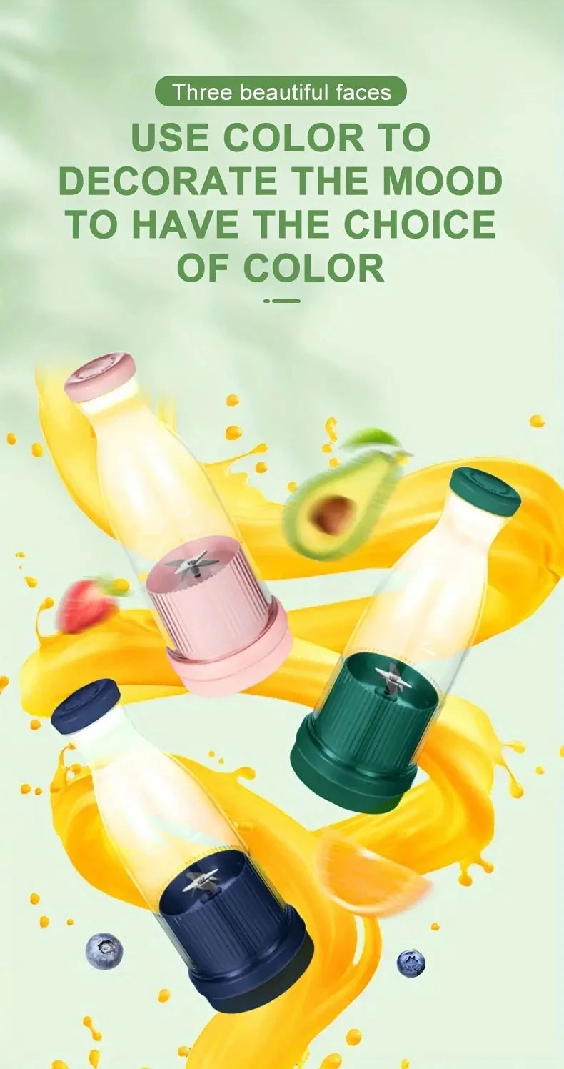 Electric Juicer Cup 6 Blades Blender Milkshake Machine USB Portable Fruit Milk Mixing Tool Mini Fresh Juice Blender Sport