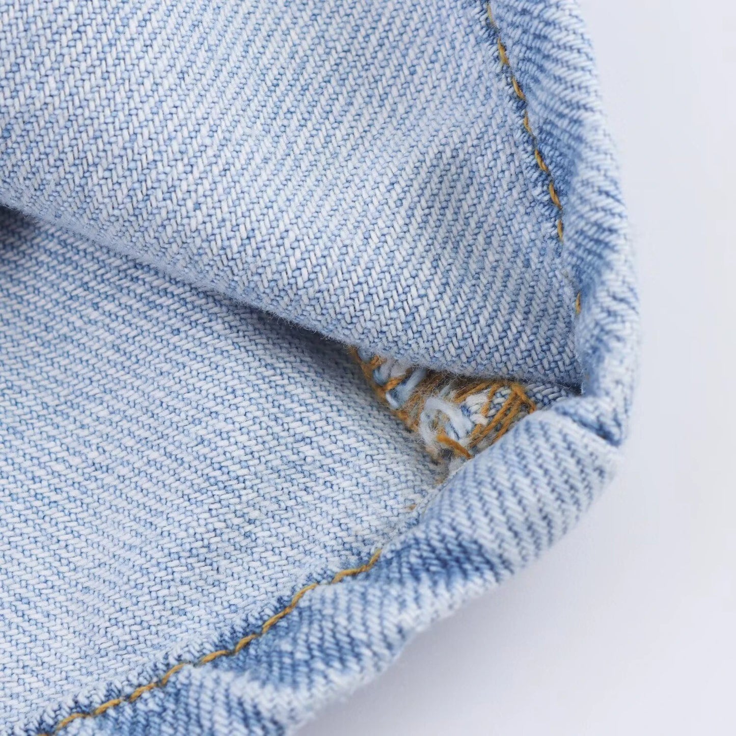 Women's European and American style layered denim vest top with belt high waisted straight leg jeans set