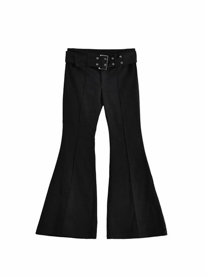 Women's Black Jeans Flare Pants Y2k Retro Emo 2000s Streetwear Fashion Trousers Harajuku Wide Yoga Pants 90s Aesthetic Clothes