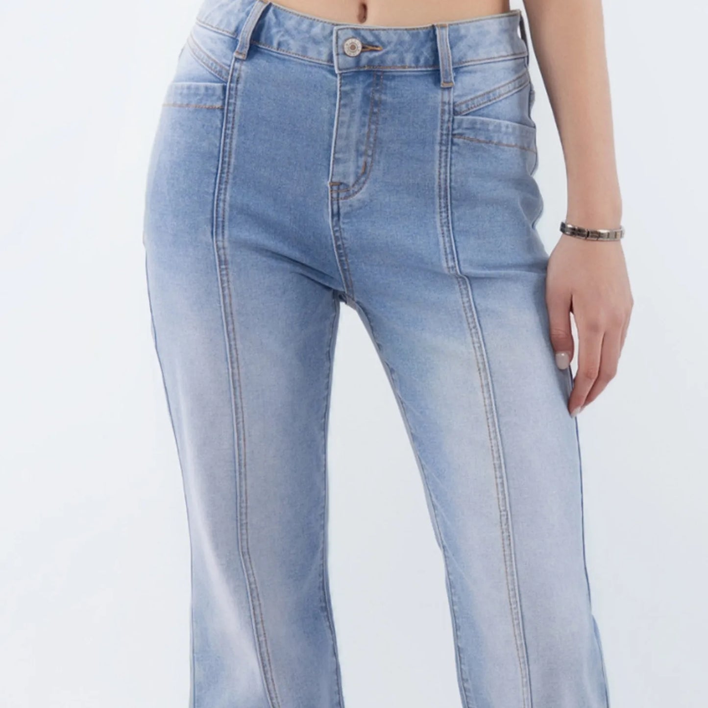 Women Jeans Pants Fitting Y2k Streetwear Bodycon Mid Waist Denim Straight Pants Four Seasons Elegant Daily All-Match Trousers