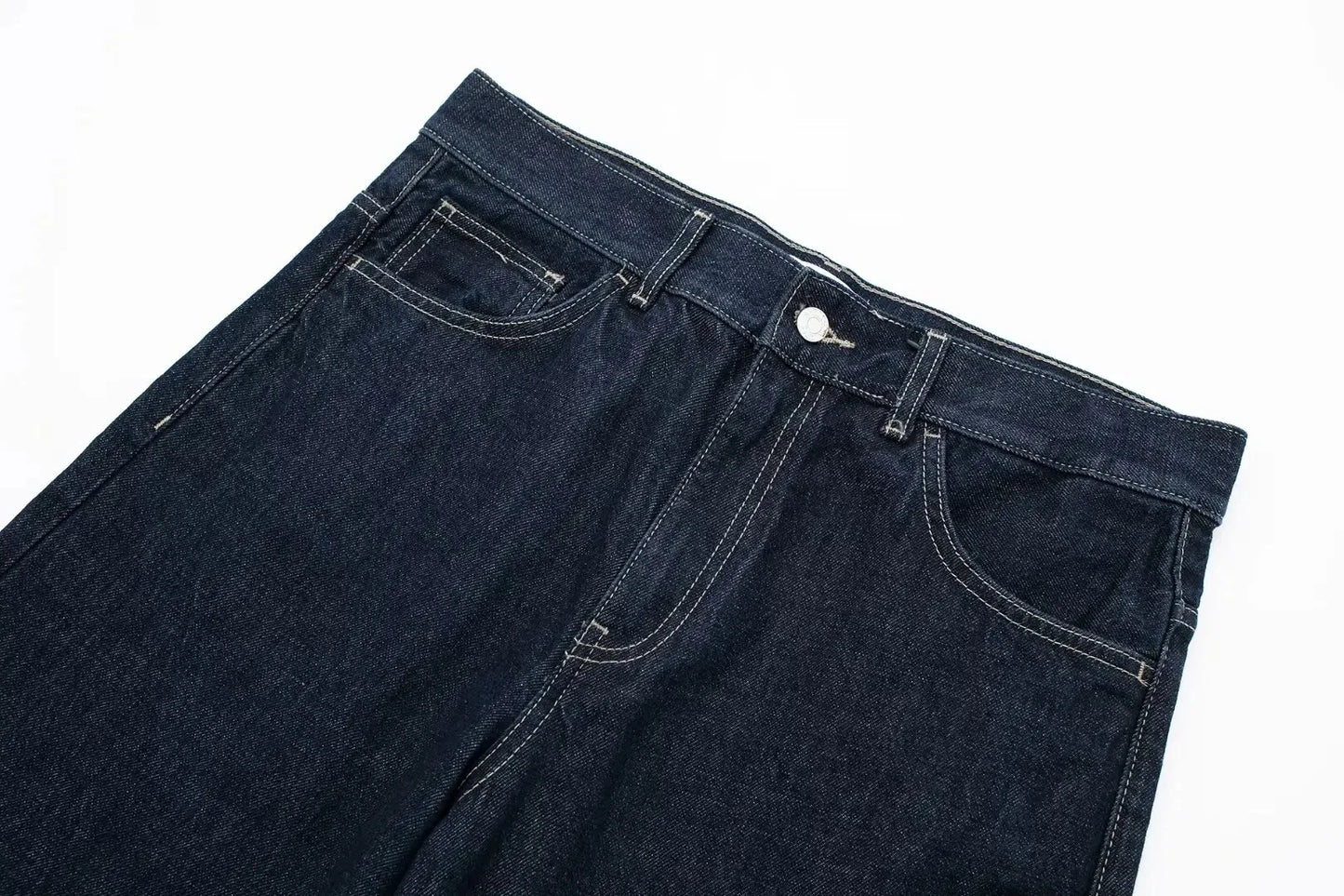 HH Women Fashion Denim Set Casual Lapel Long Sleeve Crop Jacket Buttons Female Vintage Wide Leg Loose Jeans Long Pants