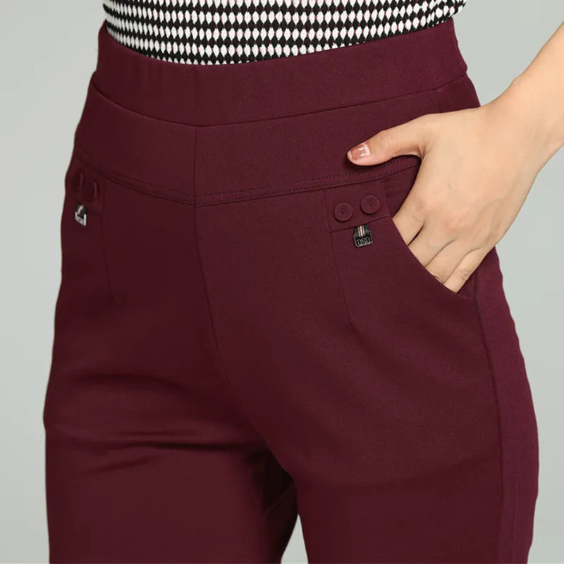 Women Pants 2023 Spring Fall  Straight Pants Slim Casual Female Stretch Trousers black fashion Jeans office Trousers  joggers