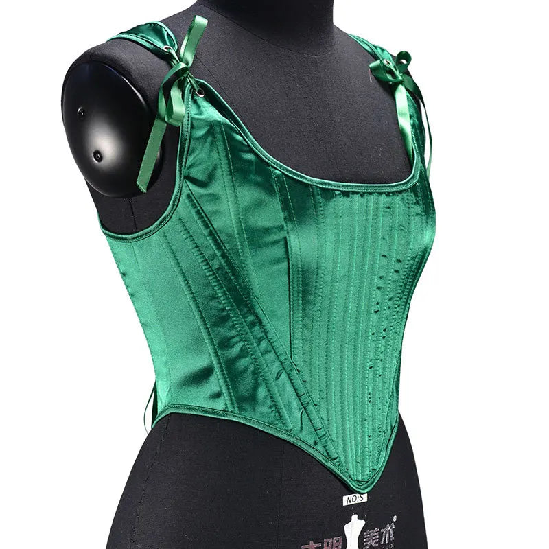 Corset Tops for Women Renaissance Boned Overbust Bustier Corset Top