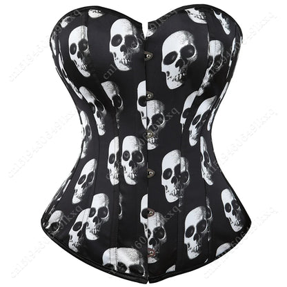 Corset Tops for Women Overbust Bustier Satin Sexy Lace up Corset Orange