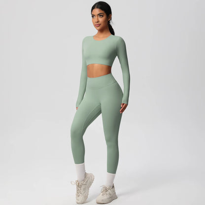 Yoga Suit Sports Set Gym Push Up Shockproof High Intensity Pilates Clothes Women Breathable Quick Drying Women's Yoga Pants