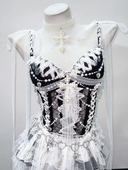 vintage tops  fairy grungey2k crop topLolitaTank Tops Kawaii Tank Tops Gothic Tank Tops gothic clothes e girl clothes Lace Tops