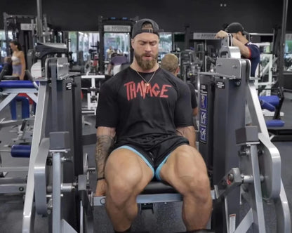 Gym Fitness Shirt Men's Running Sports Fashion Loose Oversized T-shirt Short Sleeve Cotton Summer Men's Bodybuilding Workout Top