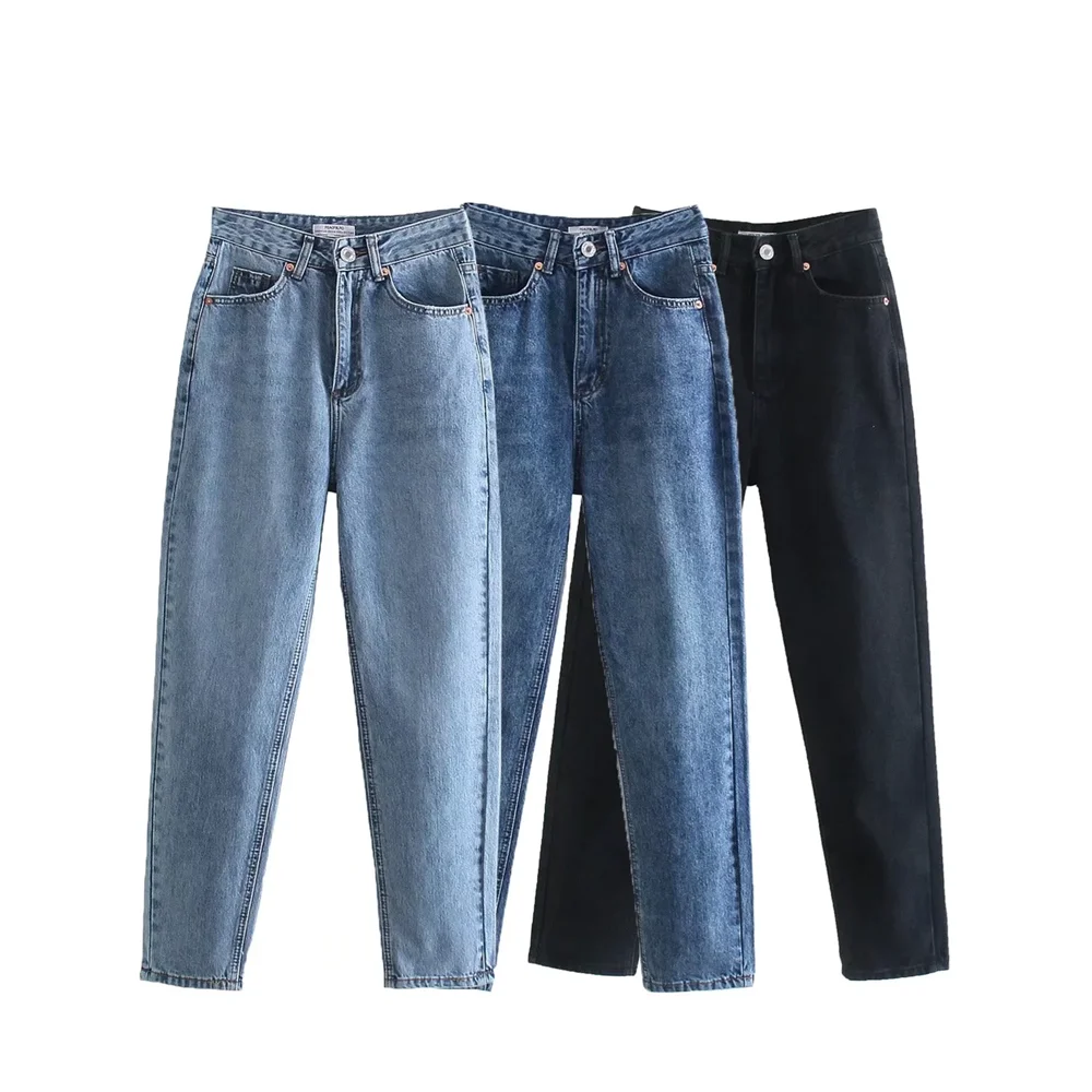 2024 Spring New Women's Fashion and Elegance Versatile Loose and Comfortable Straight leg Jeans