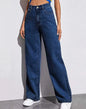 Spring 2026 New High Waist Straight Slim Jeans Women Mopping Wide Legs European and American Loose Jeans