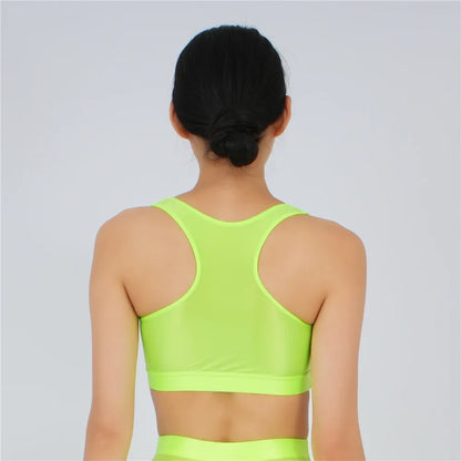 Women's Yoga Fitness Tops Sexy Candy Color UltraShort Crop Fashion Vest V Neck Oil Glossy Silky Smooth Elastic Tight Tanks Tees