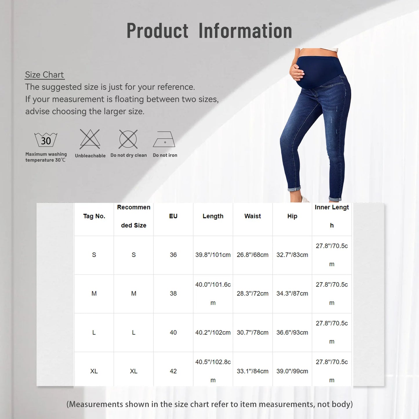 Pregnant Women High Waist Support Belly Jeans Maternity Hip Lifting Elastic Denim Pants Daily Work Wear Streetwear Loungewear
