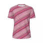 Gym T Shirt For Mens Retro Dots And Stripes T Shirts Fashion Blue Line Design Summer Tees O Neck Basic Graphic Clothes Plus Size