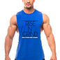 Gym Bodybuilding Running Clothing Summer Cotton Breathable Singlets Mens Training Sleeveless Tank Tops Large Side Slits Shirts