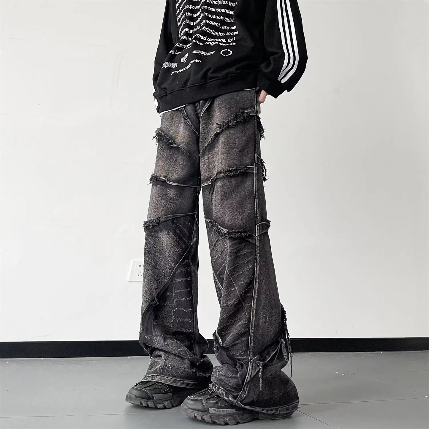 Streetwear Baggy Jeans Y2K Hip Hop Retro Baggy Jeans Men Jeans Wide Leg Oversize Denim pants Denim Trousers Cargo Jeans