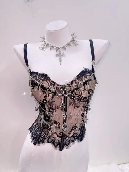 y2k Tops harajuku fashionPunk Tank Tops Cross Tank Tops y2k clothes y2k crop top gothic clothese girl clothes  Gothic Tank Tops
