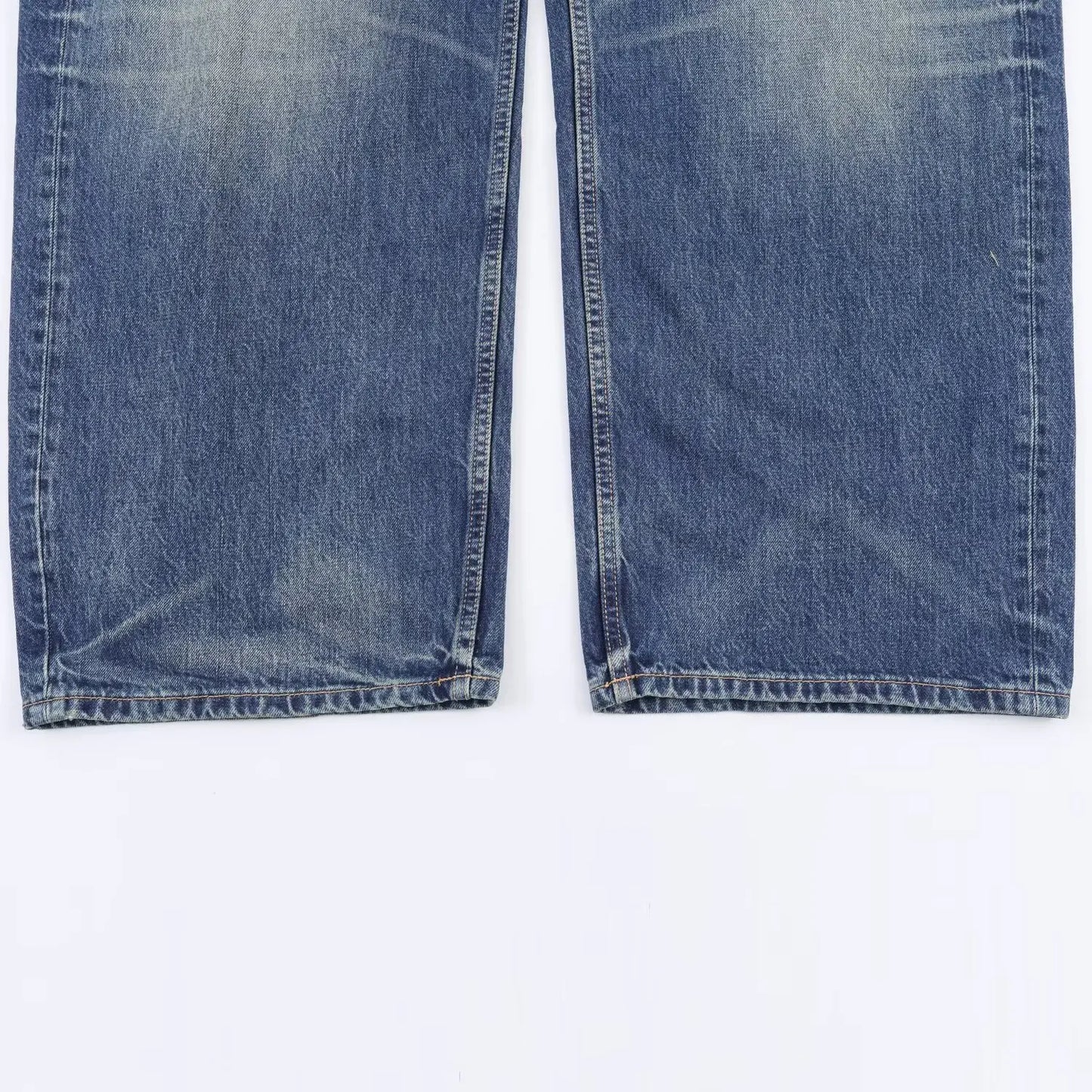 HH Women's 2025 New Fashion Retro Versatile Mid-Waist Turn-Down Jeans Female High Street Casual Ripped Decorative Wide Leg Pants