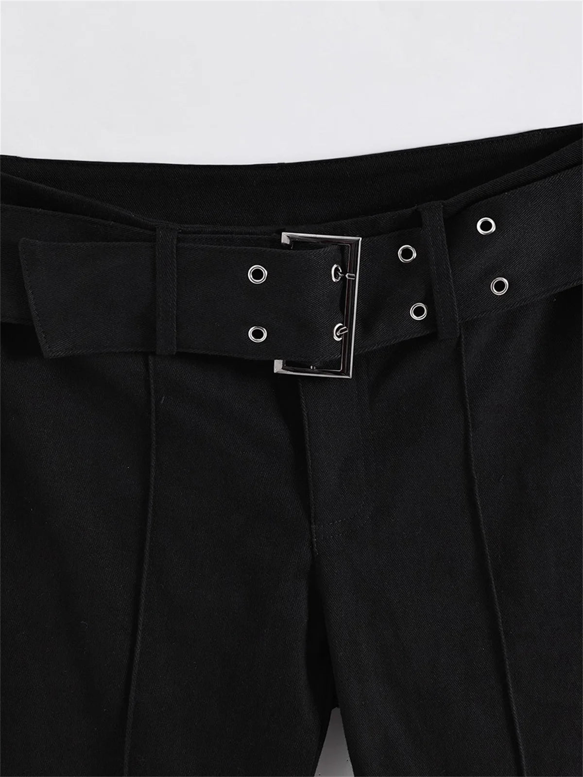 Women's Black Jeans Flare Pants Y2k Retro Emo 2000s Streetwear Fashion Trousers Harajuku Wide Yoga Pants 90s Aesthetic Clothes