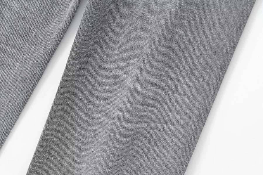 ETJ Wide-leg high-waisted jeans  women's classic everything with five pockets washed soft comfortable ultra-long jeans6045022