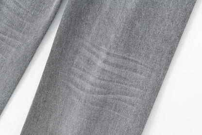 ETJ Wide-leg high-waisted jeans  women's classic everything with five pockets washed soft comfortable ultra-long jeans6045022