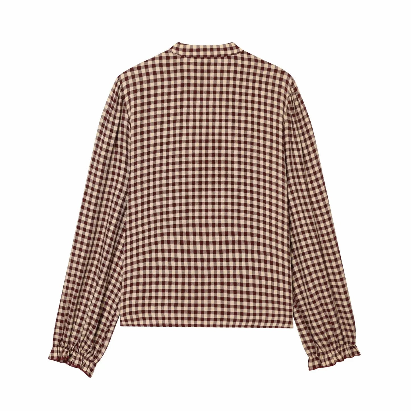 Women Blouses Tops Spring New Fashion Plaid Layered Elegant Women's Shirts Tops Chic Street Single-breasted Tops