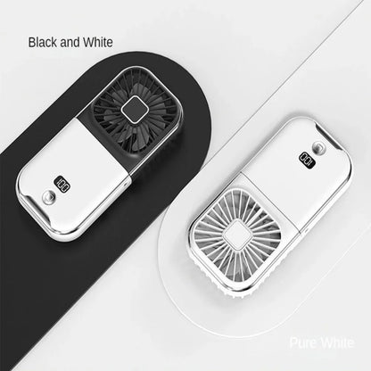 Xiaomi 2025 Folding Handheld Fan 3000mah USB Charging Digital Display Outdoor Mini Neck Hanging For Sport Outdoor