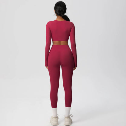 Yoga Suit Sports Set Gym Push Up Shockproof High Intensity Pilates Clothes Women Breathable Quick Drying Women's Yoga Pants