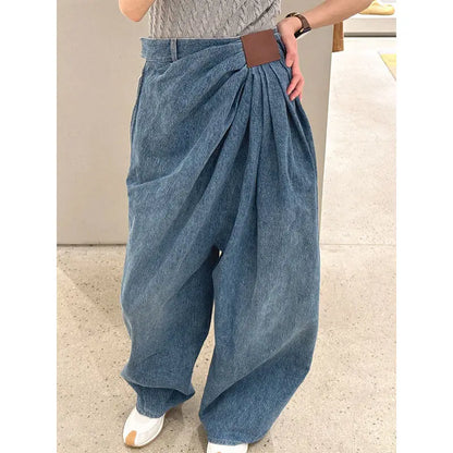 Jeans Women Loose Style Large Size Fashion Street Style Casual Euro-America Style Girls Jeans