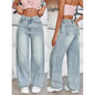 Fashionable Loose Women's Jeans High Waist Straight Leg Summer New Style Trendy All-Match Long Pants Cross-Border Clothing