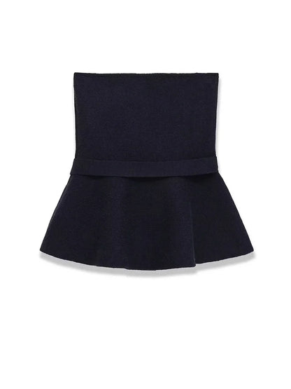 HH Women New Fashion Short Skirt Style Hem Knitted Bow Top Female Summer Sexy Sleeveless Backless Casual Solid Slim Tops Mujer